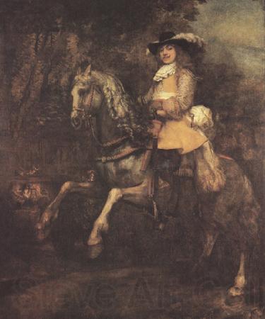 REMBRANDT Harmenszoon van Rijn portrait of Frederick Ribel on horseback (mk33) Norge oil painting art